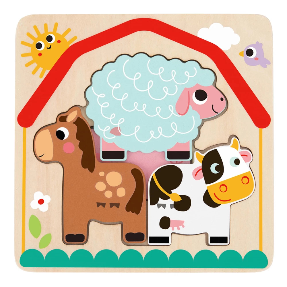 Vkladacie viacvrstvové puzzle Farma 3€